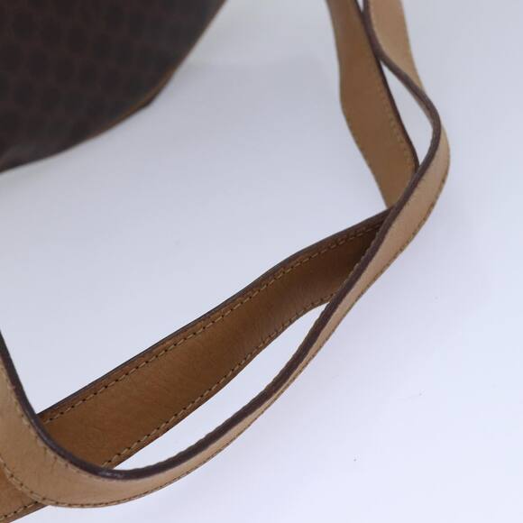 CELINE Macadam Canvas Shoulder Bag Pvc Leather Brown - Picture 9 of 12